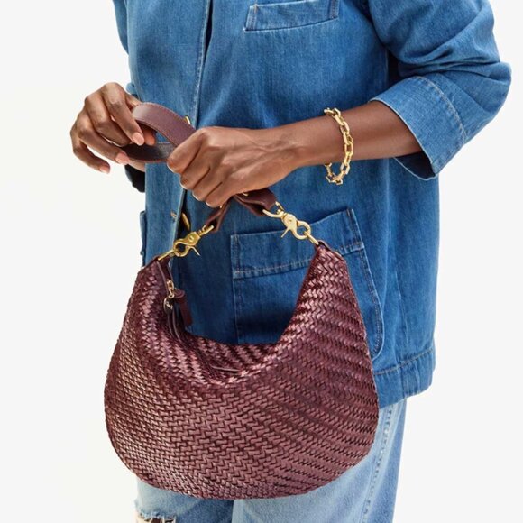 Clare V Handbags - Clare V Burgundy Moyen Crossbody Bag Plum